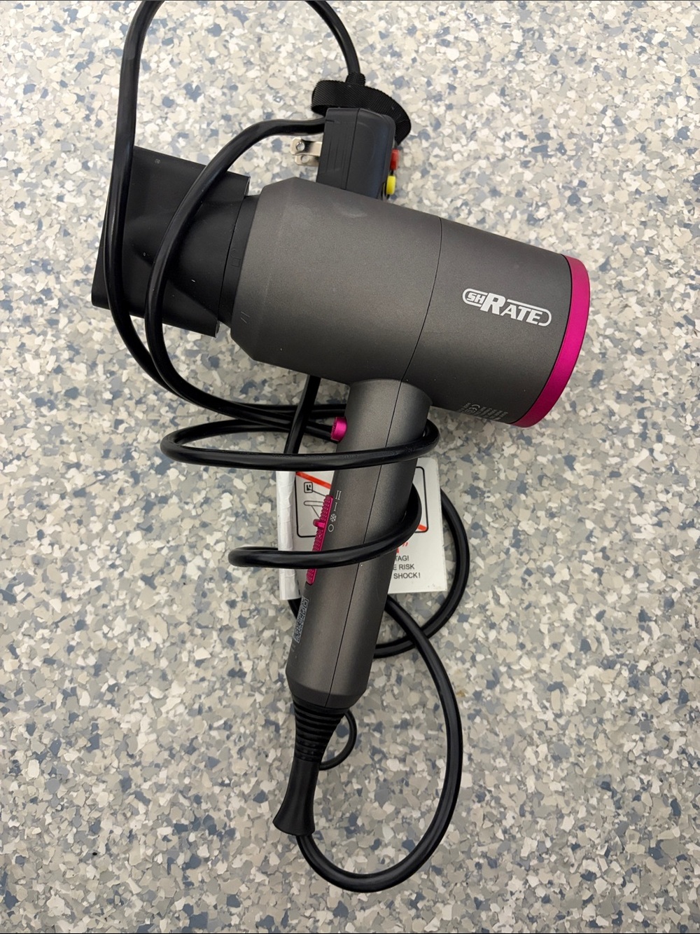 Gray and Pink Hair Dryer